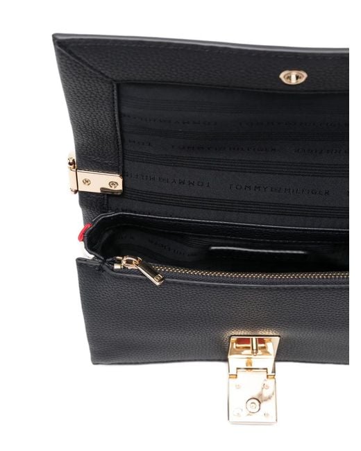 Tommy Hilfiger Black Mini Logo Plaque Cross Body Bag