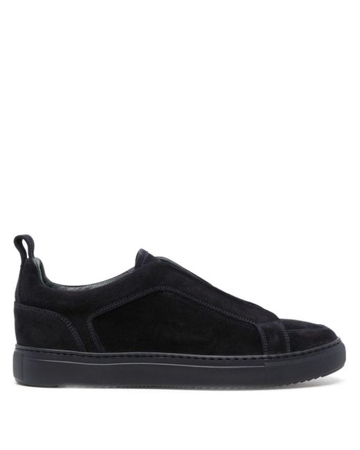Doucal's Black Elasticated-straps Suede Sneakers for men