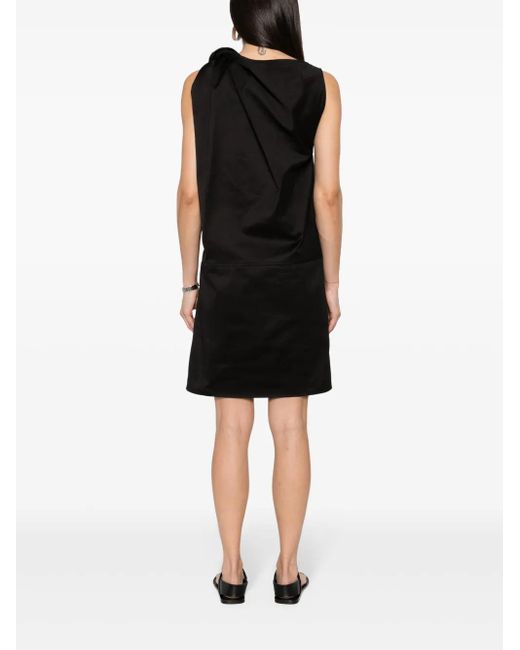Totême Black Shoulder-Twist Dress