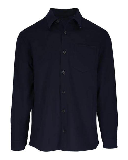 Paul & Shark Blue Buttoned-Up Overshirt for men