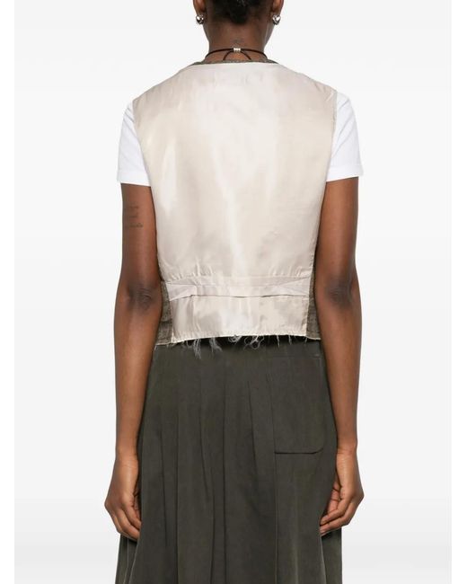 Our Legacy Gray Raw-Hem V-Neck Waistcoat