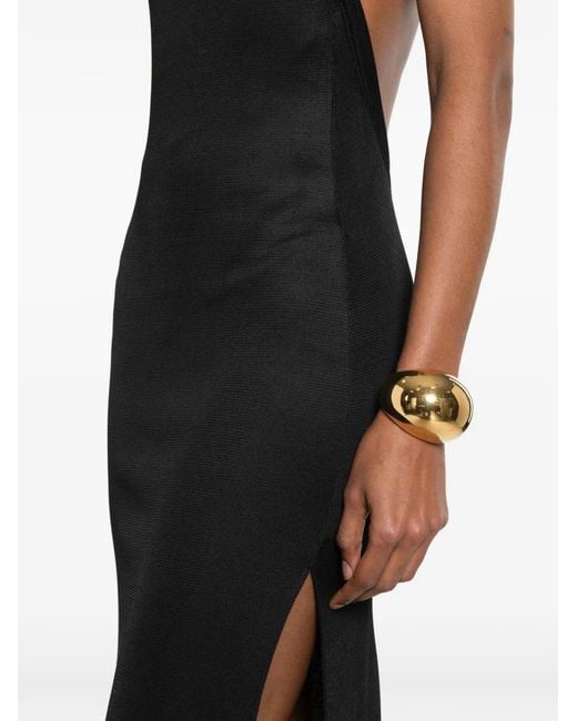 ANDAMANE Black Halterneck Backless Maxi Dress