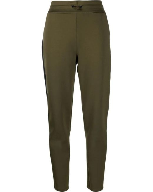Woolrich Green High-Waisted Drawstring-Waistband Trousers
