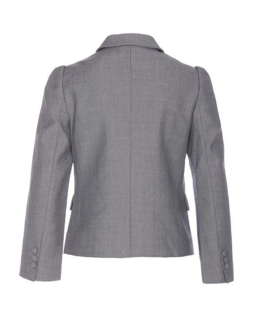 ShuShu/Tong Gray Lapel Button Jacket
