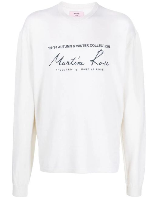 Martine Rose Sweatshirt Mit Logo-Print in White für Herren