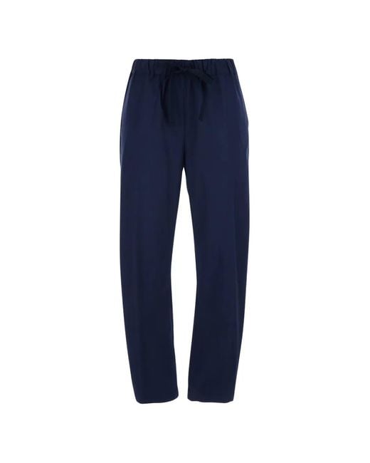 Semicouture Blue Buddy Drawstring Trousers