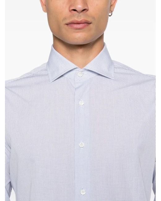 Truzzi White Buttoned Striped Shirt for men