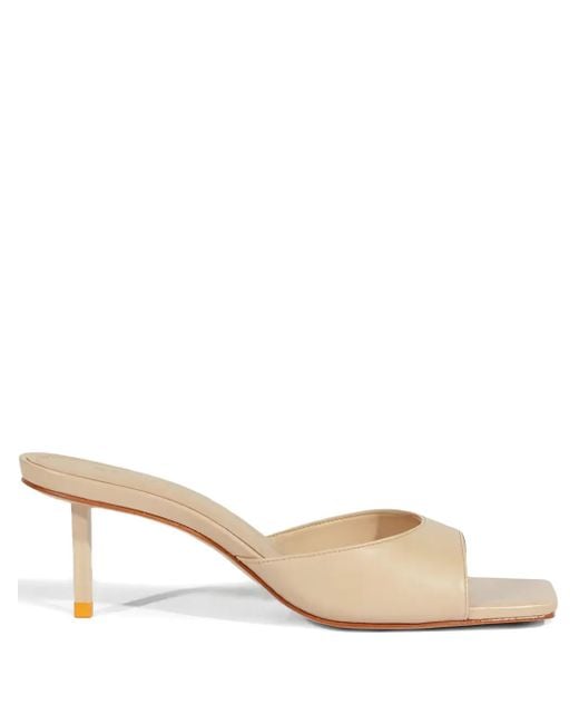 SCHUTZ SHOES Natural 60Mm Dethalia Pin Square-Toe Sandals