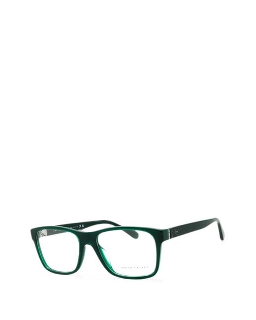 Ralph Lauren Black Rectangle-Frame Glasses for men