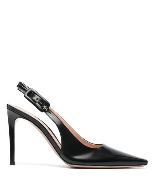 Zapatos Lindsay con tacón de 100 mm Gianvito Rossi de color Black