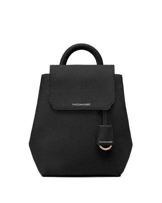 Mini Sac À Dos Magnetic En Cuir Maison De Sabre en coloris Black