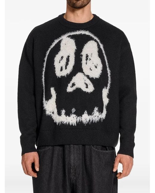 Y-3 Black Chito Graphic Knitted Sweater for men