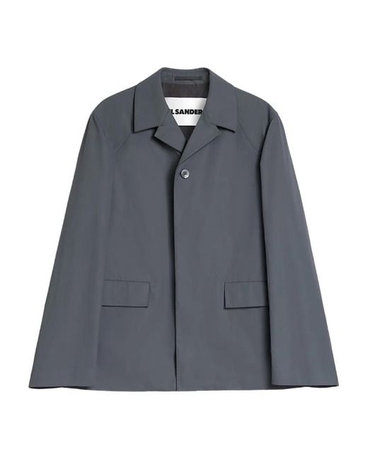 Jil Sander Gray Chalk-Effect Cotton Jacket for men