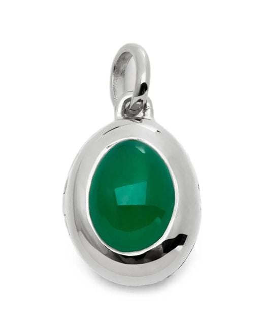 Monica Vinader Green Onyx Locket Necklace