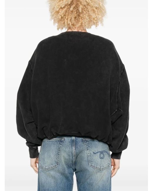 R13 Black Besticktes Cropped-Sweatshirt