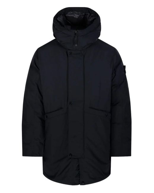 Stone Island Gewatteerde Jas Met Capuchon in het Blue voor heren