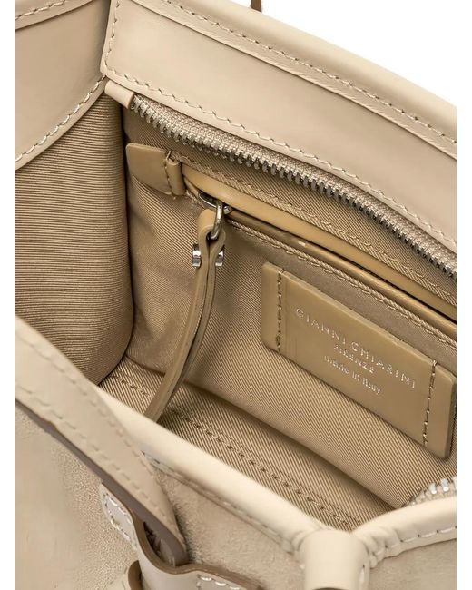 Gianni Chiarini Natural Mini Miss Marcella Knot-Detail Tote Bag