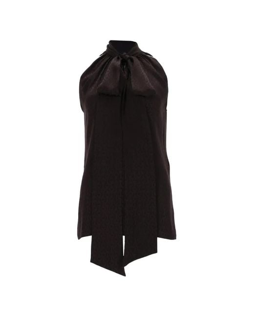 Gucci Self-Tie Mini Dress in Black | Lyst