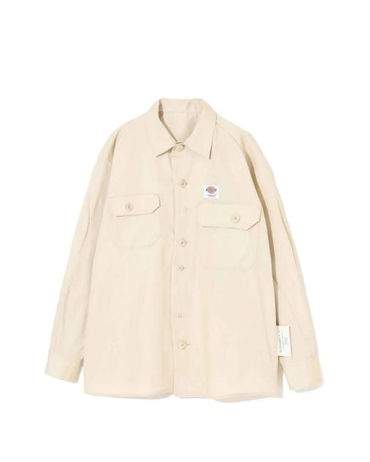 Undercover Natural X Dickies Logo-Patch Button-Up Shirt for men