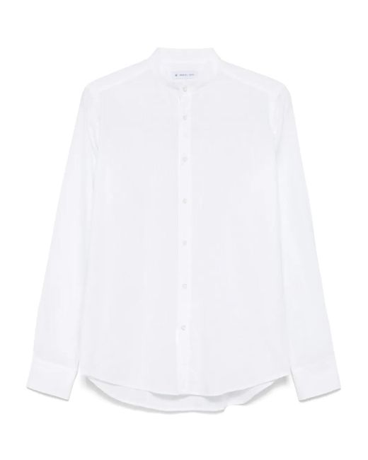 メンズ Manuel Ritz バンドカラー シャツ White