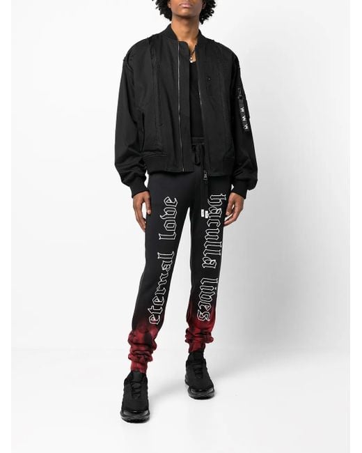 Haculla Black Mesh-Panel Bomber Jacket for men