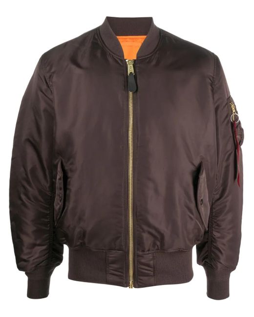 Veste Bomber Réversible À Fermeture Zippée Alpha Industries pour homme en coloris Brown