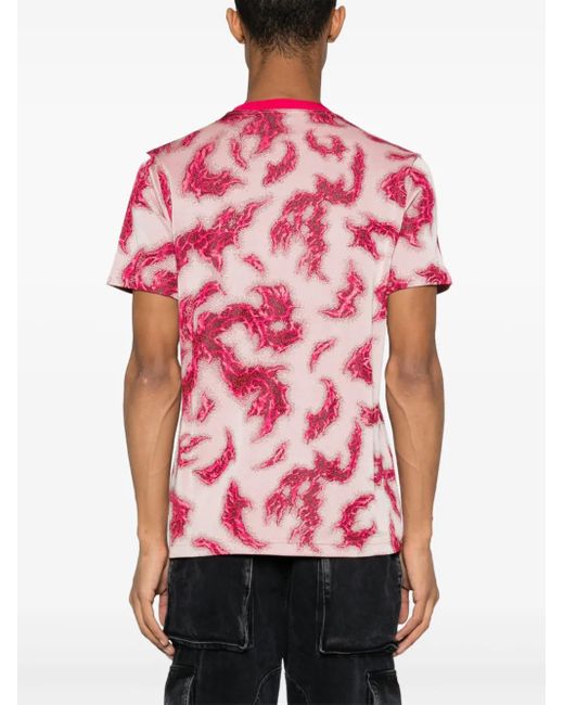 MACCAPANI Pink Graphic-Print Jacquard T-Shirt
