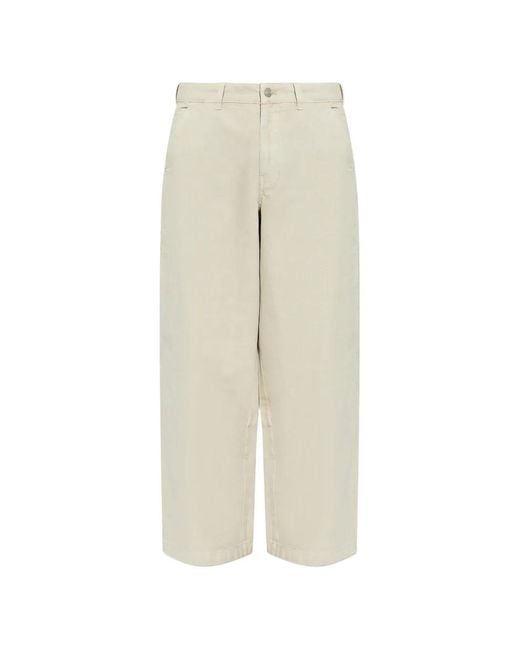 AllSaints White Buttoned Wide-Leg Jeans for men