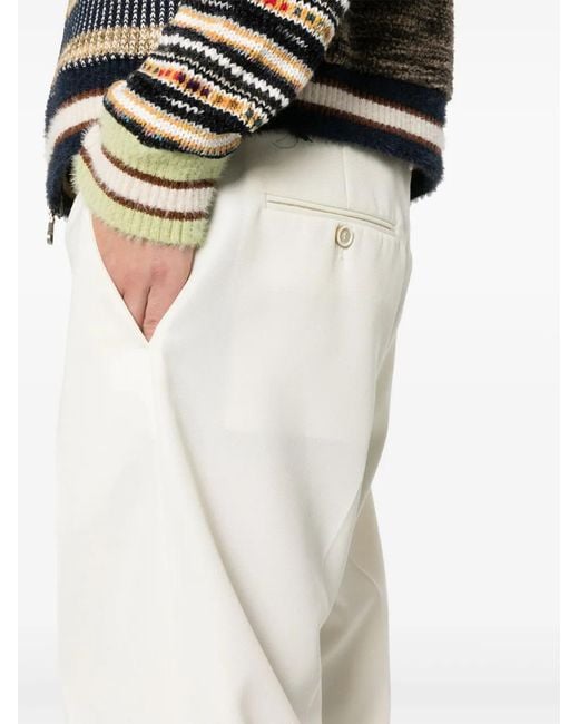 DSquared² White Straight-Leg Trousers for men
