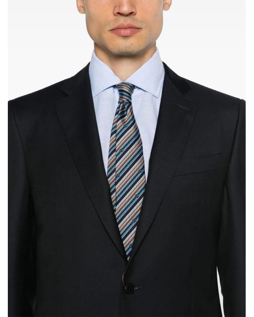 Canali Black Single-Breasted Wool Suit for men