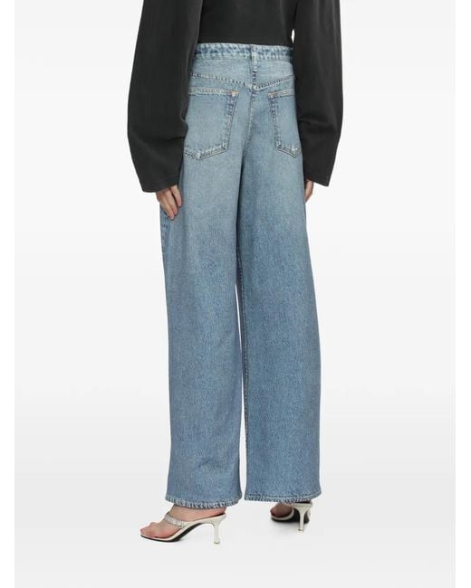 Jean Ample À Effet Usé Rag & Bone en coloris Blue
