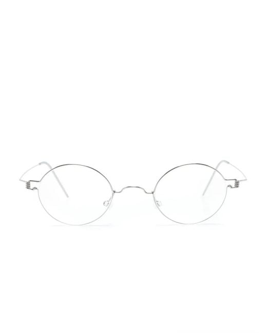 Lindberg Metallic Corona Round-Frame Glasses