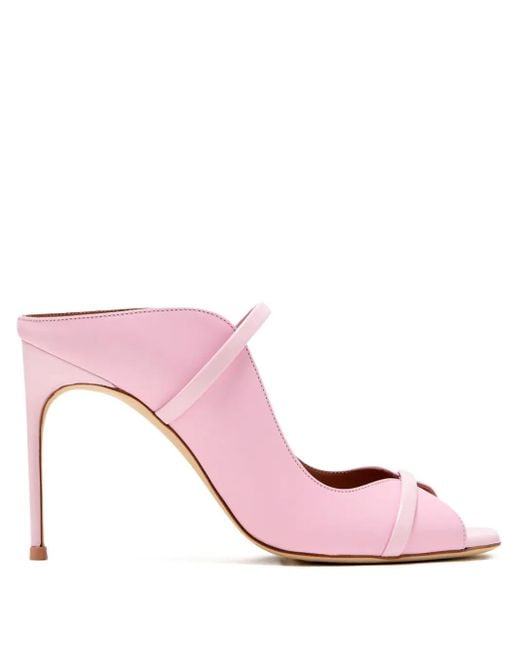 Malone Souliers Pink 90Mm Noah Leather Stiletto Sandals