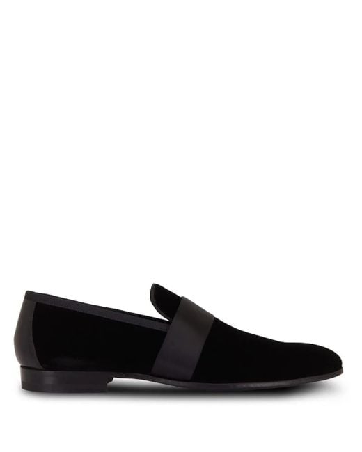Magnanni Shoes Black Velvet 20Mm Loafers for men