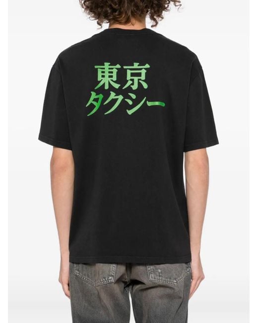 Melt Black Graphic-Print T-Shirt for men