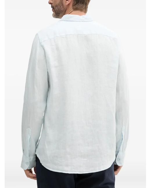Camicia A Maniche Lunghe Con Taschino di Guess in White da Uomo
