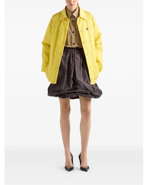 Prada Yellow Logo-Embroidered Jacket