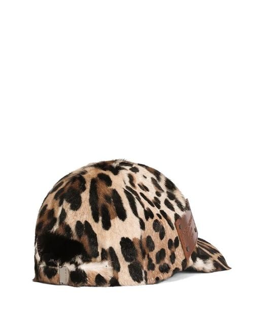 Dolce & Gabbana Natural Leopard-Pattern Baseball Cap for men