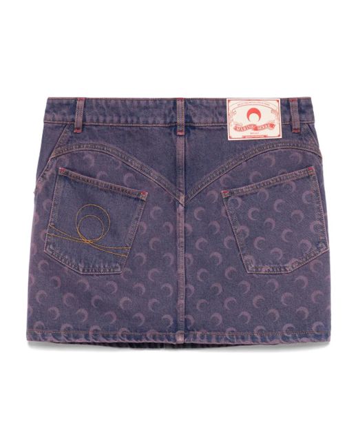 Marine Serre Moon-Print Mini Skirt in Purple | Lyst