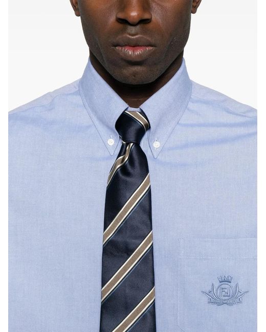 Fendi Oxford Overhemd in het Blue voor heren