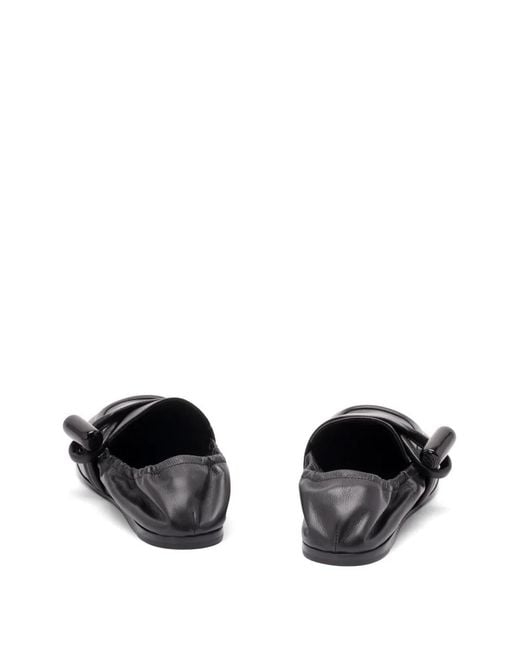 Loewe White Toggle Loafers