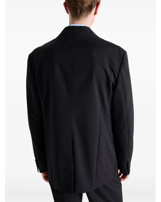 Prada Blue Single-Breasted Blazer for men