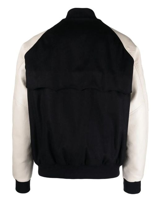 Baracuta Black Patch-Detail Bomber Jacket for men