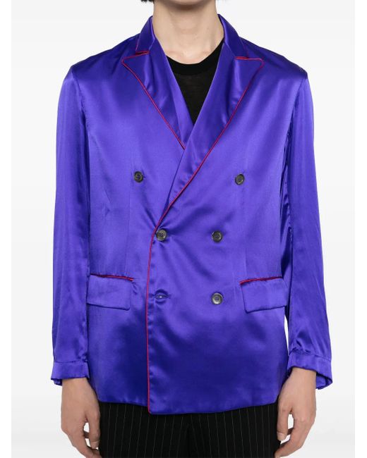 メンズ Pierre Louis Mascia Adana シルクジャケット Purple