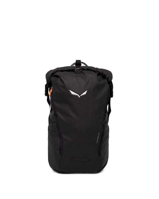Salewa Black Logo Roll-Top Backpack