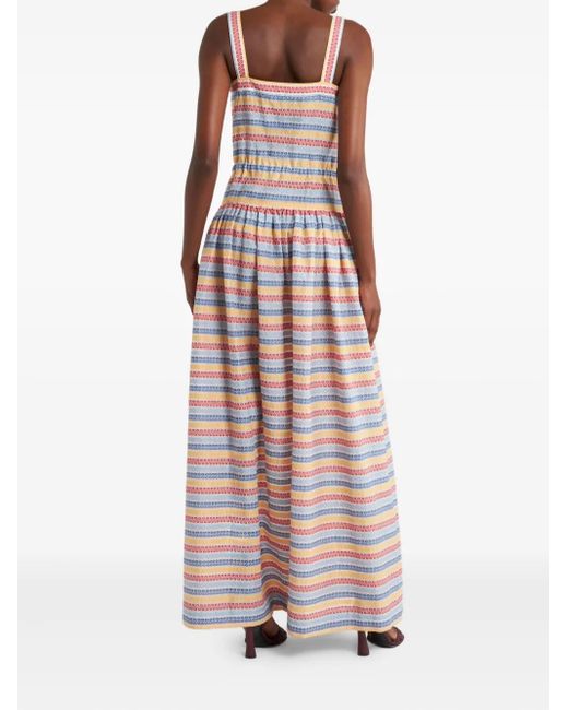 Etro White Striped Dress