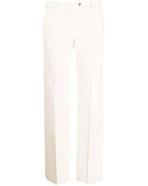 Palm Angels White Logo-Plaque Flared Jeans