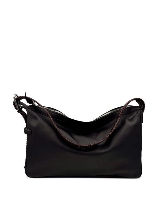 Bonastre Black Rider M Elche Braided-Strap Shoulder Bag for men