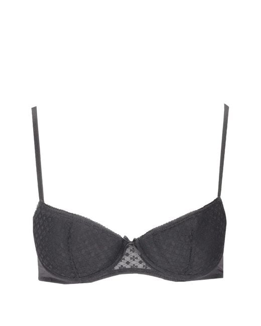 Laura Urbinati Gray Padded Lace Bra