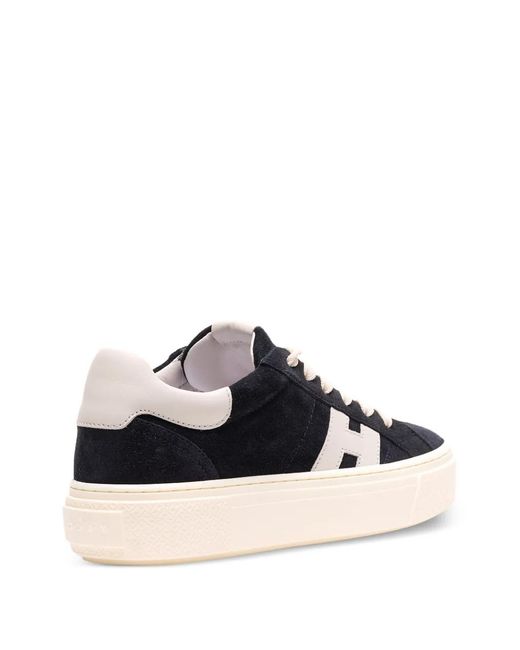 Hogan White Crosswind Round-Toe Platform Sneakers